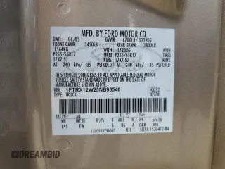 2005 Ford F-150 STX with VIN 1FTRX12W25NB93546, listed as a Copart auction lot 63132155 with 198,031 mi miles and Clean title. Bid and sale history available at DreamBid. Image 12.