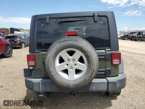 2015 Jeep Wrangler Unlimited Sport with VIN 1C4BJWDG4FL766904, listed as a Copart auction lot 58126555 with 68,400 mi miles and Salvage title. Bid and sale history available at DreamBid. Image 6.