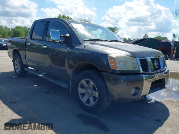 2004 Nissan Titan LE with VIN 1N6AA07B04N525607, listed as a IAAI auction lot 42180184 with 267,589 mi miles. Bid and sale history available at carsss.com. Image 1.