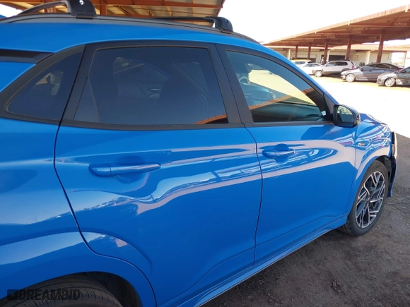 2022 Hyundai Kona N Line with VIN KM8K33A36NU824980, listed as a IAAI auction lot 41814053 with 1 mi miles. Bid and sale history available at carsss.com. Image 13.