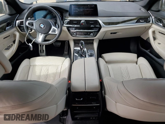 2020 BMW 5 Series 530e with VIN WBAJA9C01LCE28731, listed as a Copart auction lot 55233085 with 47,908 mi miles and Salvage Title. Bid and sale history available at DreamBid. Image 8.