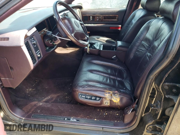 1994 Cadillac Fleetwood z VIN 1G6DW52PXRR704063, wystawiony jako Copart lot #75345394 z przebiegiem 96 067 mil mil oraz Szkoda całkowita • Salvage title. Historia ofert i sprzedaży dostępna na DreamBid. Obrazek 7.