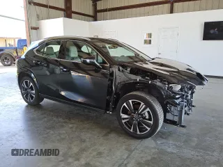 2025 Lexus UX with VIN JTHUCJDH2S2001462, listed as a Copart auction lot 74555134 with 3,457 mi miles and Clean Title. Bid and sale history available at carsss.com. Image 4.