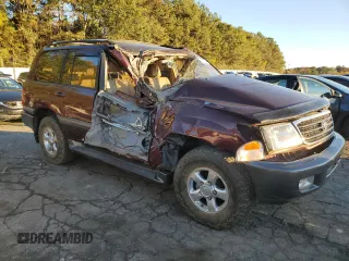 2001 Toyota Land Cruiser with VIN JTEHT05J112013093, listed as a Copart auction lot 81075054 with 207,577 mi miles and Salvage Title. Bid and sale history available at carsss.com. Image 4.