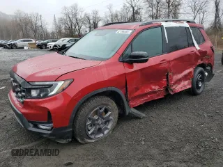 2024 Honda Passport TrailSport with VIN 5FNYF8H64RB019688, listed as a Copart auction lot 52196585 with 14,943 mi miles and Salvage Title. Bid and sale history available at carsss.com. Image 1.