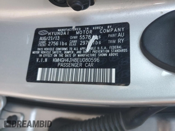 2014 Hyundai Equus Ultimate z VIN KMHGH4JH8EU080596, wystawiony jako Copart lot #42102015 z przebiegiem 248 038 mil mil oraz Szkoda całkowita • Salvage title. Historia ofert i sprzedaży dostępna na DreamBid. Obrazek 14.