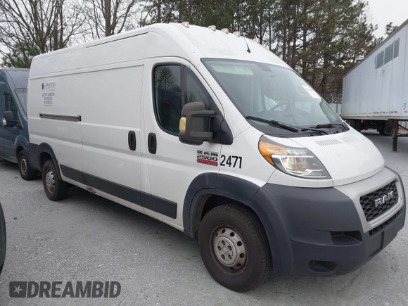 2020 Ram ProMaster Cargo with VIN 3C6TRVDG4LE101617, listed as a IAAI auction lot 41316488 with 413,443 mi miles and . Bid and sale history available at carsss.com. Image 13.