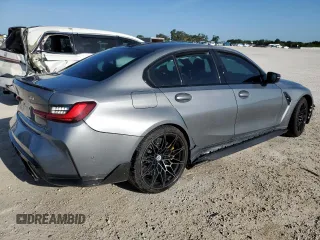 2023 BMW M3 with VIN WBS53AY08PFP08696, listed as a Copart auction lot 50433723 with 2,855 mi miles and Non repairable. Bid and sale history available at DreamBid. Image 3.