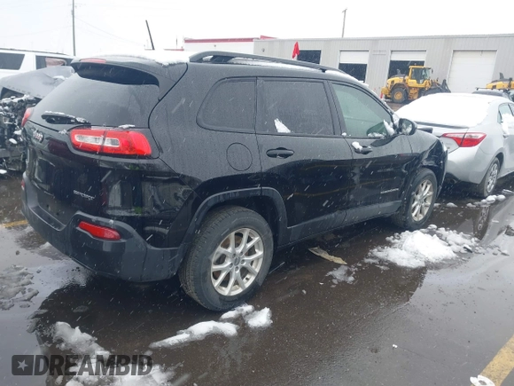 2017 Jeep Cherokee Sport with VIN 1C4PJMAB3HW599844, listed as a IAAI auction lot 41612508 with 112,237 mi miles. Bid and sale history available at carsss.com. Image 4.