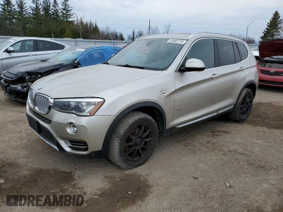 2015 BMW X3 xDrive28i with VIN 5UXWX9C5XF0D47847, listed as a Copart auction lot 52803715 with 128,814 mi miles and Clean Title. Bid and sale history available at DreamBid. Image 1.