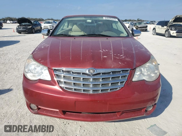 2008 Chrysler Sebring Limited with VIN 1C3LC65M58N104988, listed as a Copart auction lot 43526375 with 56,259 mi miles and Clean Title. Bid and sale history available at DreamBid. Image 5.