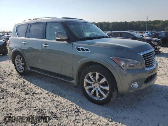 2011 Infiniti QX56 7-passenger with VIN JN8AZ2NE8B9006786, listed as a Copart auction lot 74598254 with 164,074 mi miles and Salvage Title. Bid and sale history available at carsss.com. Image 4.
