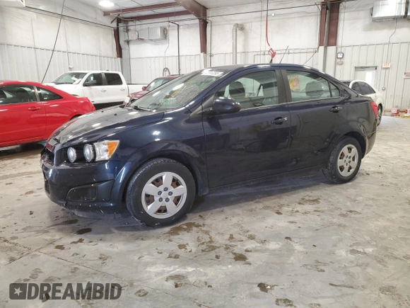 2015 Chevrolet Sonic LS with VIN 1G1JA5SH3F4169599, listed as a Copart auction lot 47917295 with 102,633 mi miles and Non repairable. Bid and sale history available at DreamBid. Image 1.