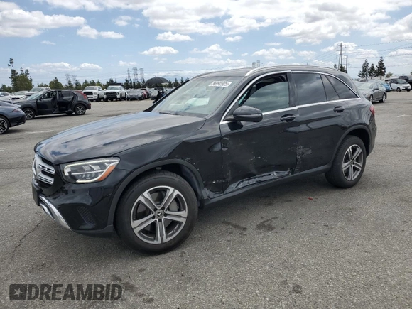 2020 Mercedes-Benz GLC 300 with VIN W1N0G8DBXLF771971, listed as a Copart auction lot 56992325 with 77,251 mi miles and Salvage title. Bid and sale history available at DreamBid. Image 1.