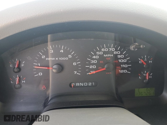 2004 Ford F-150 XL with VIN 1FTPX12554NA82051, listed as a Copart auction lot 49879965 with 136,726 mi miles and Salvage title. Bid and sale history available at DreamBid. Image 9.