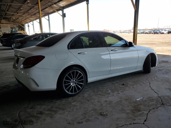 2018 Mercedes-Benz C-Class C 300 with VIN WDDWF4JB1JR397558, listed as a Copart auction lot 52547895 with 46,339 mi miles and Salvage Title. Bid and sale history available at carsss.com. Image 3.