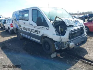 2016 Ford Transit Cargo Van with VIN 1FTYR1ZMXGKB36607, listed as a IAAI auction lot 41858002 with 1 mi miles. Bid and sale history available at carsss.com. Image 1.