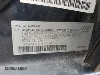 2011 Audi A4 Premium Plus z VIN WAUWFAFL1BA137815, wystawiony jako Copart lot #50070585 z przebiegiem 154 806 mil mil oraz Szkoda całkowita • Salvage title. Historia ofert i sprzedaży dostępna na DreamBid. Obrazek 13.