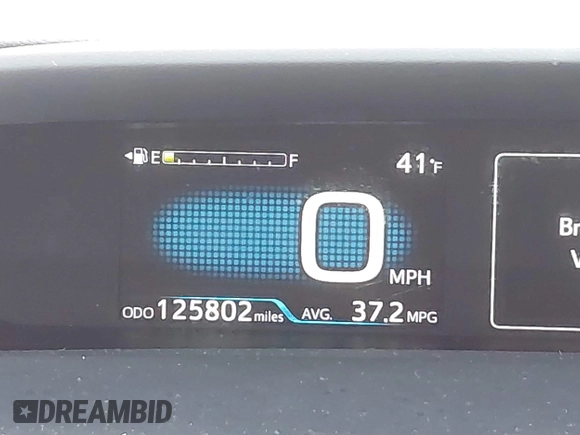 2016 Toyota Prius Two with VIN JTDKBRFU6G3519581, listed as a IAAI auction lot 41662291 with 125,802 mi miles and . Bid and sale history available at carsss.com. Image 16.