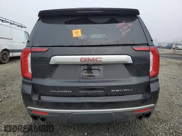2021 GMC Yukon XL Denali with VIN 1GKS2JKL7MR175481, listed as a Copart auction lot 83849774 with 0 mi miles and Salvage Title. Bid and sale history available at carsss.com. Image 6.