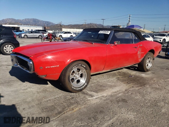 1968 Pontiac Firebird с VIN 223678U615903, выставлен на аукционе Copart как лот 47105835 с пробегом 30 850 миль миль и Списание • Salvage title. История ставок и продаж доступна на DreamBid. Изображение 1.
