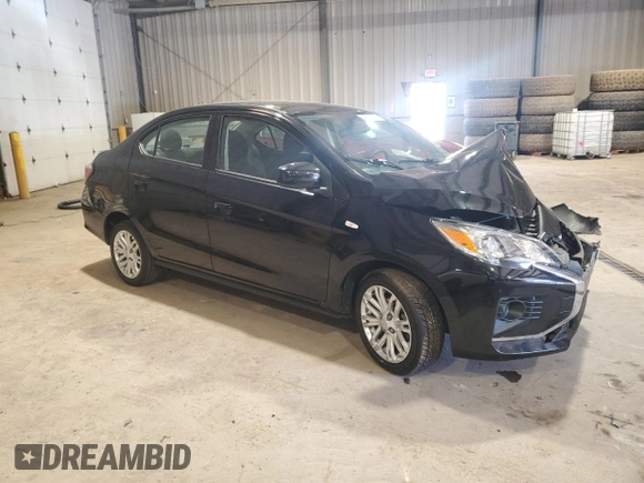 2021 Mitsubishi Mirage ES with VIN ML32FUFJ7MHF01625, listed as a Copart auction lot 49627245 with Not provided miles and Salvage title. Bid and sale history available at DreamBid. Image 4.