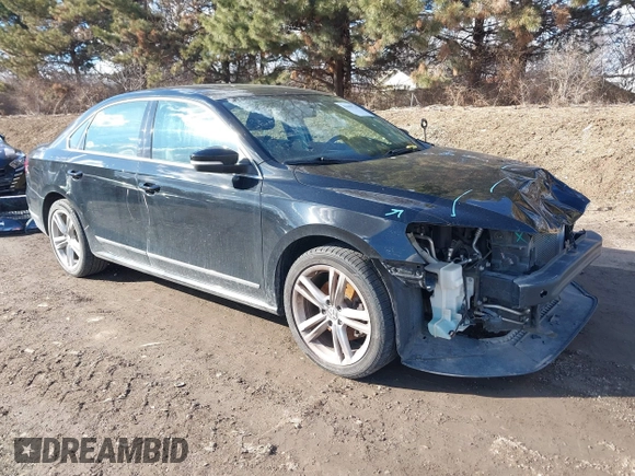 2014 Volkswagen Passat TDI SEL Premium with VIN 1VWCN7A33EC092174, listed as a IAAI auction lot 41690739 with 141,095 mi miles. Bid and sale history available at carsss.com. Image 1.