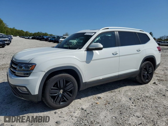 2018 Volkswagen Atlas SEL with VIN 1V2MR2CA4JC579242, listed as a Copart auction lot 56152485 with 97,362 mi miles and Salvage title. Bid and sale history available at DreamBid. Image 1.