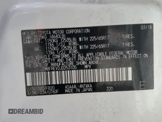 2018 Toyota RAV4 LE z VIN JTMBFREV2JD253105, wystawiony jako Copart lot #58011225 z przebiegiem 68 130 mil mil oraz Szkoda całkowita • Salvage title. Historia ofert i sprzedaży dostępna na DreamBid. Obrazek 13.