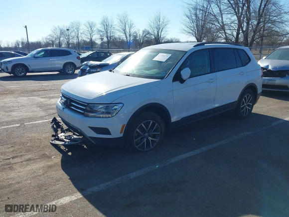 2021 Volkswagen Tiguan S with VIN 3VV1B7AX0MM019574, listed as a IAAI auction lot 41705274 with 46,175 mi miles. Bid and sale history available at carsss.com. Image 17.