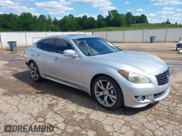 2013 Infiniti M with VIN JN1BY1AP0DM513527, listed as a IAAI auction lot 42170513 with 194,908 mi miles and . Bid and sale history available at DreamBid. Image 1.
