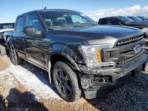 2018 Ford F-150 XL with VIN 1FTEW1EG9JKF38573, listed as a Copart auction lot 43364865 with 82,392 mi miles and Salvage Title. Bid and sale history available at DreamBid. Image 4.