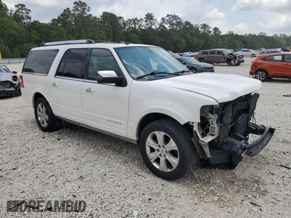 2016 Ford Expedition Max Platinum z VIN 1FMJK1LT4GEF11794, wystawiony jako Copart lot #55332795 z przebiegiem 151 060 mil mil oraz Szkoda całkowita • Salvage title. Historia ofert i sprzedaży dostępna na DreamBid. Obrazek 4.