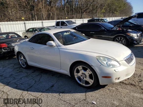 2004 Lexus SC 430 z VIN JTHFN48Y440053107, wystawiony jako Copart lot #46155525 z przebiegiem 223 220 mil mil oraz Czysty tytuł • Clean title. Historia ofert i sprzedaży dostępna na DreamBid. Obrazek 4.