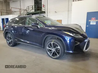 2018 Lexus RX 450h with VIN 2T2BGMCA9JC021481, listed as a Copart auction lot 57111405 with 186,533 mi miles and Salvage title. Bid and sale history available at DreamBid. Image 4.