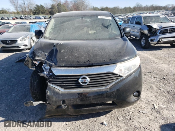 2015 Nissan Quest SV z VIN JN8AE2KP7F9120463, wystawiony jako Copart lot #49695485 z przebiegiem 143 413 mil mil oraz Czysty tytuł • Clean title. Historia ofert i sprzedaży dostępna na DreamBid. Obrazek 5.