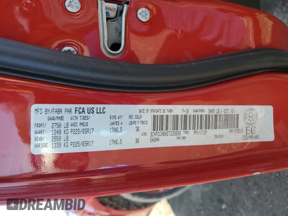 2016 Dodge Journey American Value with VIN 3C4PDCAB0GT235659, listed as a Copart auction lot 51852895 with 92,778 mi miles and Clean Title. Bid and sale history available at DreamBid. Image 13.
