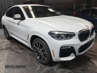 2019 BMW X4 M40i with VIN 5UXUJ5C58KLJ63742, listed as a IAAI auction lot 41355753 with 34,232 mi miles. Bid and sale history available at carsss.com. Image 1.