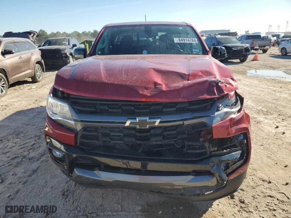2021 Chevrolet Colorado 2WD Z71 with VIN 1GCGSDEN8M1222192, listed as a Copart auction lot 84914784 with 77,941 mi miles and Salvage Title. Bid and sale history available at carsss.com. Image 5.