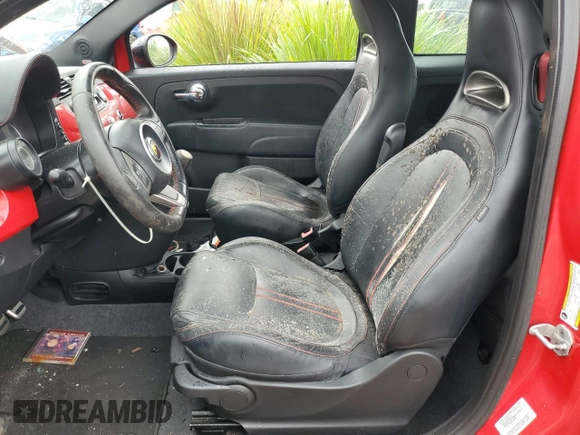 2013 FIAT 500 Abarth with VIN 3C3CFFJH4DT633956, listed as a Copart auction lot 74962744 with Not provided miles and Non repairable. Bid and sale history available at DreamBid. Image 7.