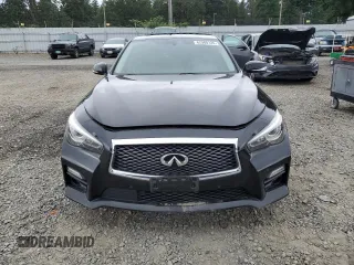 2016 Infiniti Q50 Red Sport 400 with VIN JN1FV7AR3GM451365, listed as a Copart auction lot 62960125 with 87,833 mi miles and Salvage title. Bid and sale history available at DreamBid. Image 5.
