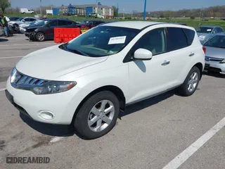 2009 Nissan Murano SL with VIN JN8AZ18WX9W123778, listed as a IAAI auction lot 41988362 with 153,753 mi miles. Bid and sale history available at carsss.com. Image 2.