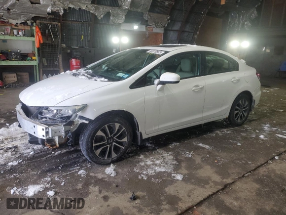 2015 Honda Civic EX with VIN 19XFB2F84FE219279, listed as a Copart auction lot 46020805 with 117,432 mi miles and Salvage Title. Bid and sale history available at carsss.com. Image 1.