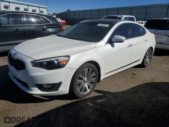 2015 Kia Cadenza Premium with VIN KNALN4D71F5177078, listed as a Copart auction lot 78436614 with 105,651 mi miles and Salvage Title. Bid and sale history available at carsss.com. Image 1.