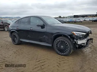 2024 Mercedes-Benz GLC with VIN W1NKJ4HB4RF165748, listed as a Copart auction lot 43227445 with 12,379 mi miles and Salvage Title. Bid and sale history available at carsss.com. Image 4.