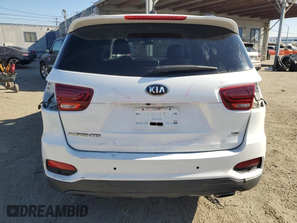 2019 Kia Sorento S with VIN 5XYPG4A51KG601460, listed as a Copart auction lot 80128124 with 34,719 mi miles and Salvage Title. Bid and sale history available at DreamBid. Image 6.