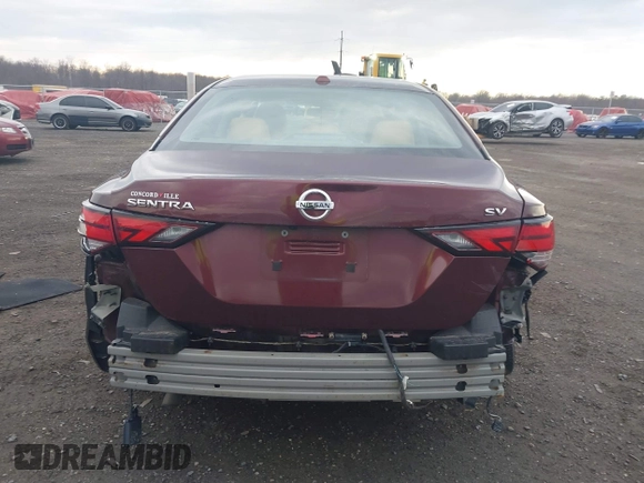 2020 Nissan Sentra SV with VIN 3N1AB8CV3LY253041, listed as a IAAI auction lot 41533870 with 117,212 mi miles. Bid and sale history available at carsss.com. Image 16.
