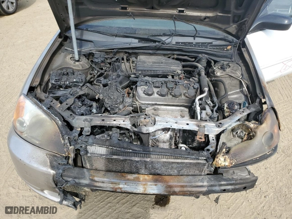 2001 Honda Civic LX with VIN JHMES16521S000353, listed as a Copart auction lot 47652345 with 0 mi miles and Salvage Title. Bid and sale history available at carsss.com. Image 12.