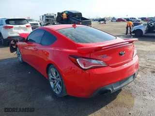 2013 Hyundai Genesis Coupe 3.8 R-Spec with VIN KMHHU6KJ9DU113004, listed as a IAAI auction lot 41127695 with 138,921 mi miles. Bid and sale history available at carsss.com. Image 3.