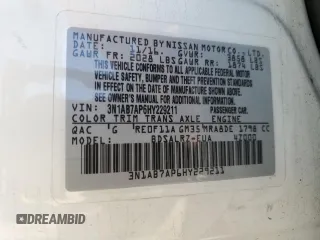 2017 Nissan Sentra SV with VIN 3N1AB7AP6HY229211, listed as a Copart auction lot 56587935 with 76,090 mi miles and Salvage title. Bid and sale history available at DreamBid. Image 12.